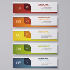 Design clean number banners template. Vector. EPS 10.	