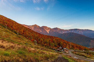 Autumn colors at Norikura Nagano Japan