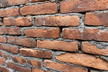Rough red brick wall 4