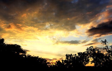 Vibrant Yellow Sky, Sunset photography, Landscape southern Highlands NSW Australia