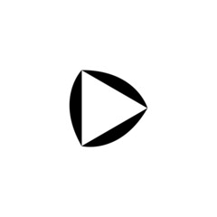 triangle video for bussines icon logo vector