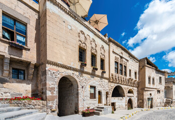 Fototapeta premium Uchisar street view in Cappadocia Region of Turkey