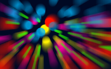 Neoned blue, green, red. Colorful holographic swirl, vortex prism. Speed laser motion. Pattern for...