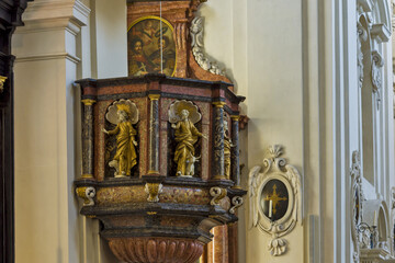 pulpit of the Jesuit Church in Solothurn, Switzerland