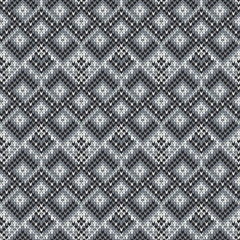 knitted winter seamless pattern with small geometric elements