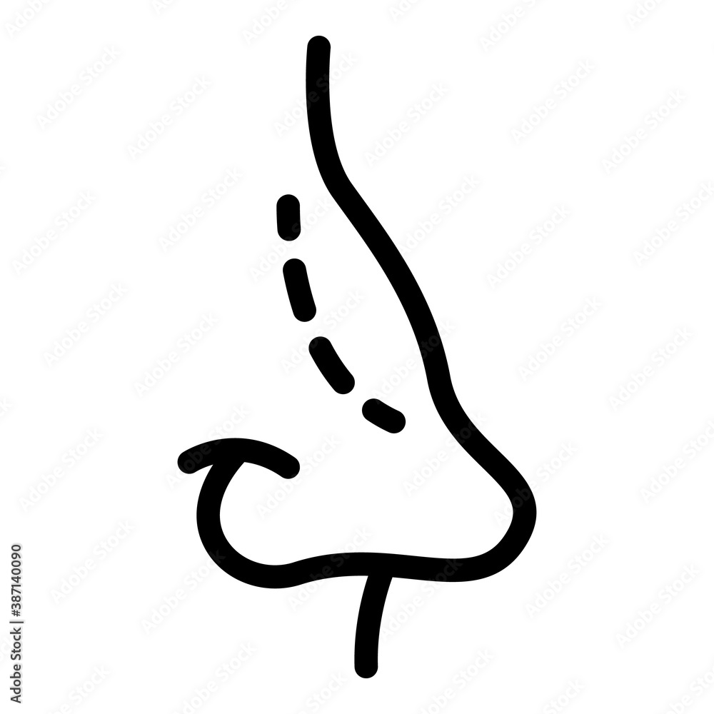 Poster nose surgical correction icon. outline nose surgical correction vector icon for web design isolated 