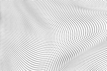 Abstract halftone wave dotted background
