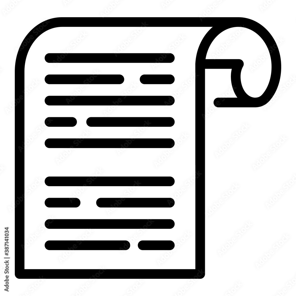 Poster writing message icon. outline writing message vector icon for web design isolated on white backgroun