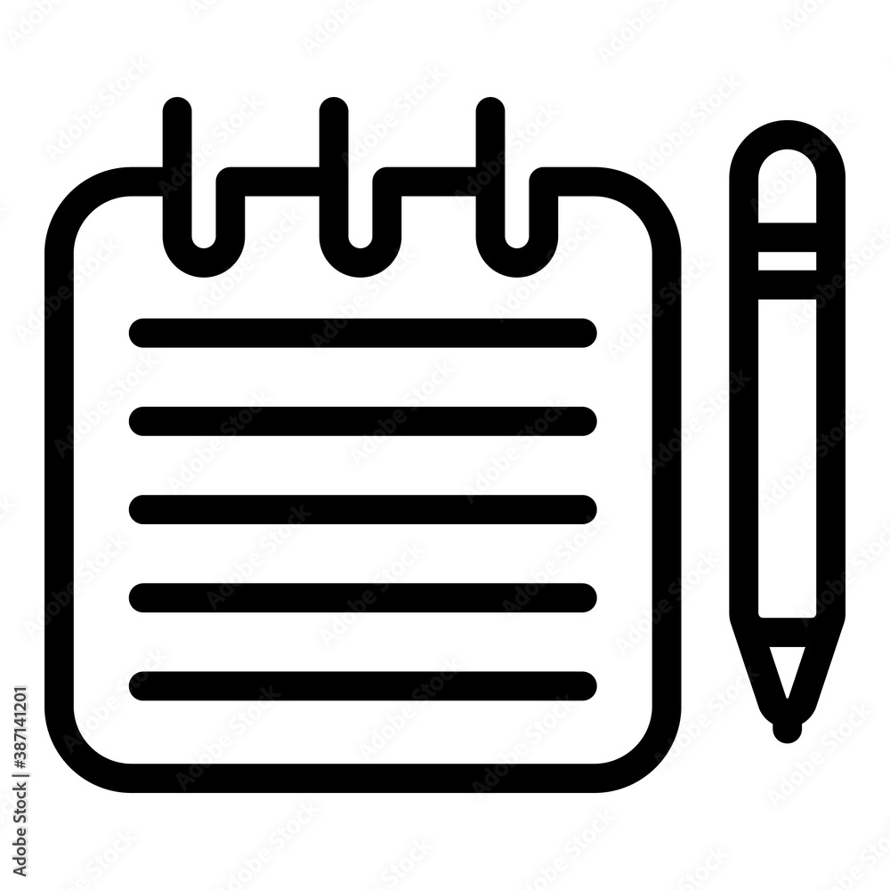 Poster sketch personal notebook icon. outline sketch personal notebook vector icon for web design isolated 