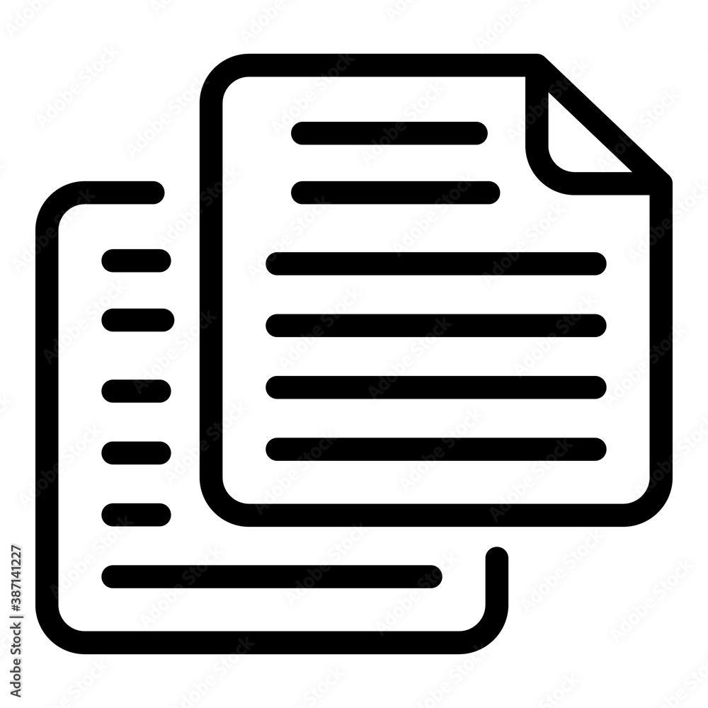 Aufkleber copy paper writing icon. outline copy paper writing vector icon for web design isolated on white bac