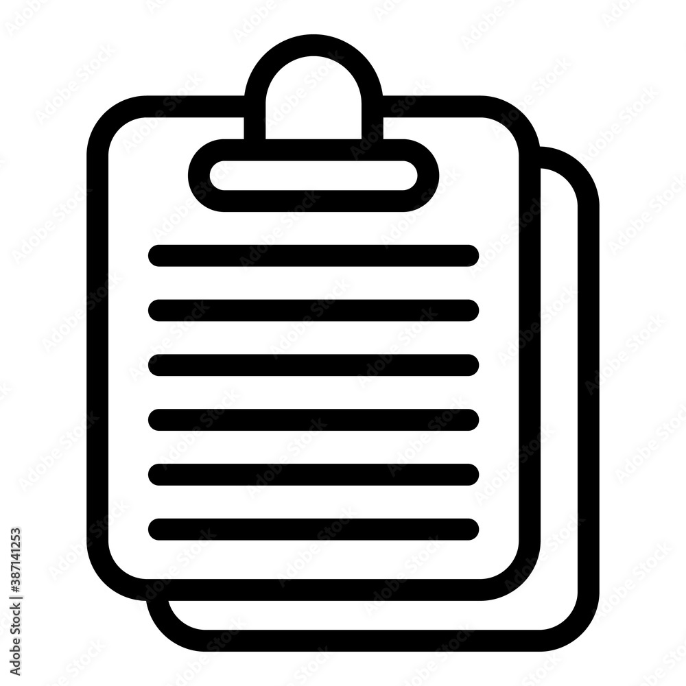 Poster contract writing icon. outline contract writing vector icon for web design isolated on white backgro