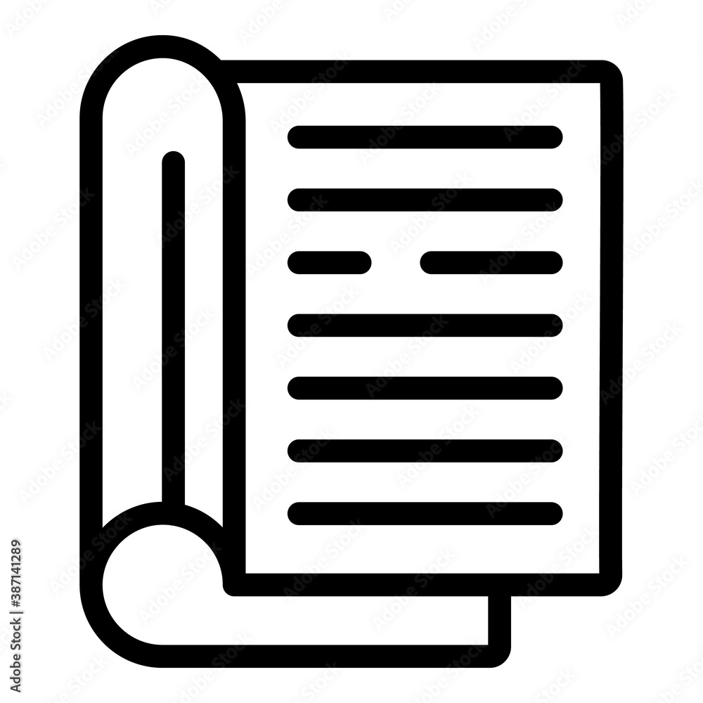 Poster college writing icon. outline college writing vector icon for web design isolated on white backgroun
