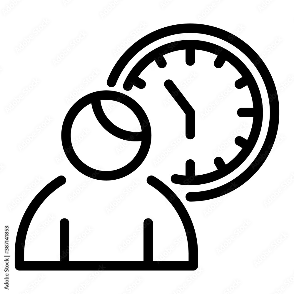 Poster student work time icon. outline student work time vector icon for web design isolated on white backg