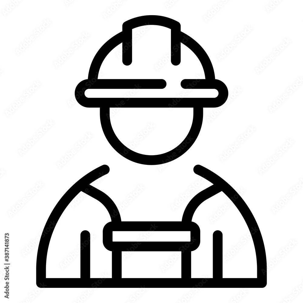 Aufkleber student job constructor icon. outline student job constructor vector icon for web design isolated on