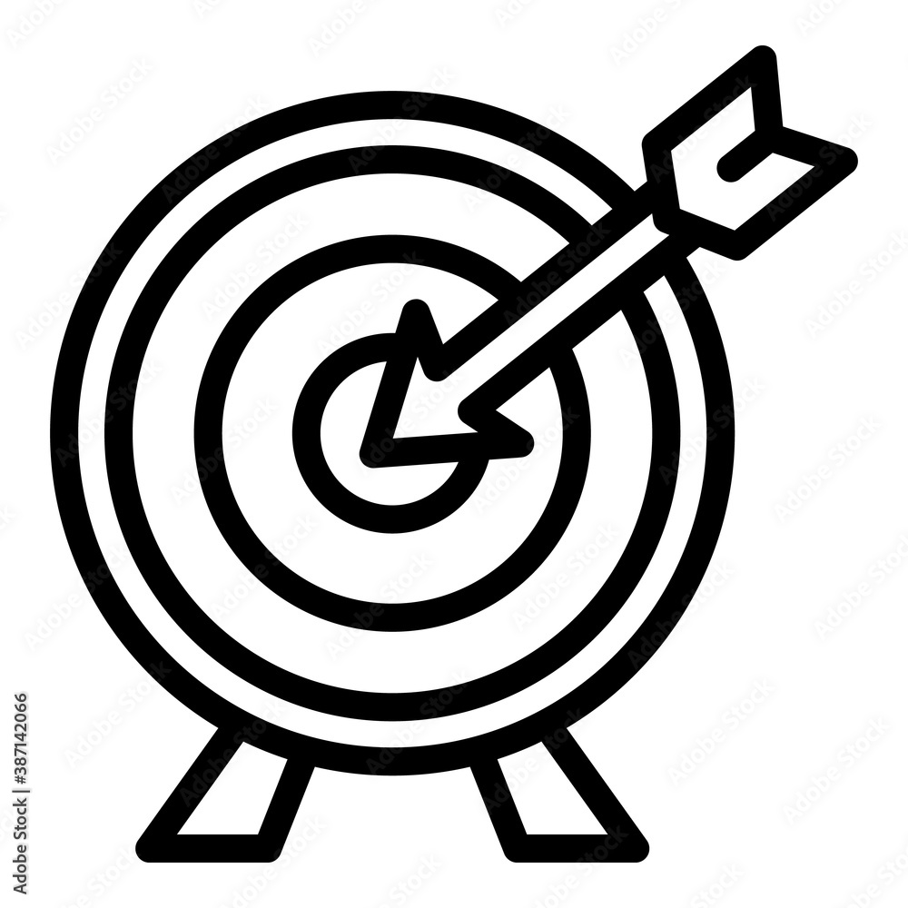 Poster arch target icon. outline arch target vector icon for web design isolated on white background