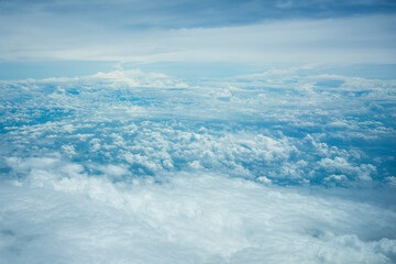 beautiful sky from airplane window view