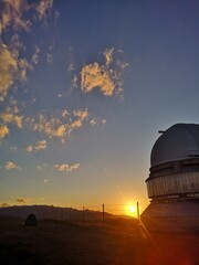 Fototapeta na wymiar Sunset, Assy observatory