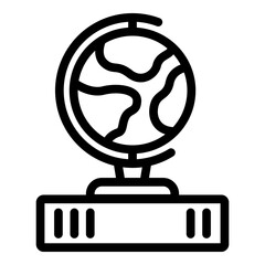 School globus icon. Outline school globus vector icon for web design isolated on white background