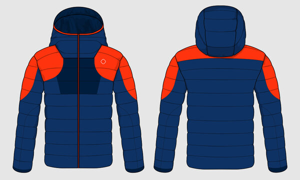Winter jacket design template vector