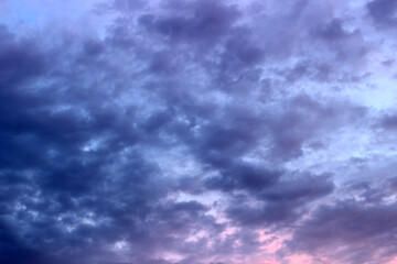 Evening with cloudy sky