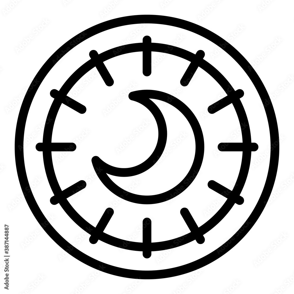 Aufkleber esoteric moon icon. outline esoteric moon vector icon for web design isolated on white background