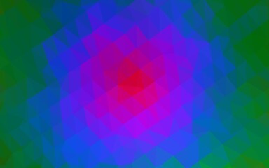 Fototapeta premium Dark Multicolor, Rainbow vector polygonal pattern.