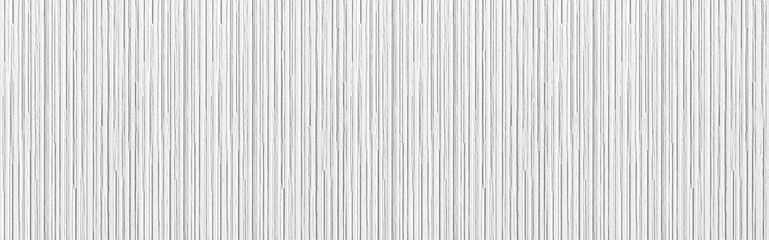 Panorama of Modern white stone wall with stripes texture and seamless background