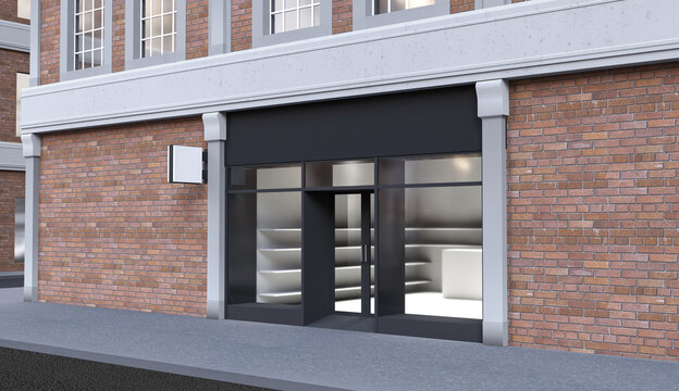 devanture de magasin &agrave; personnaliser - rendu 3D