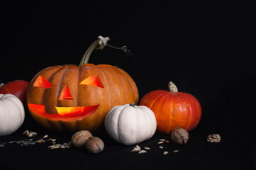 Halloween decorations. Halloween pumpkins.