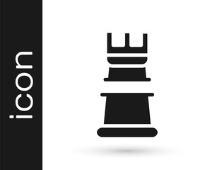 Black Business strategy icon isolated on white background. Chess symbol. Game, management, finance. Vector.