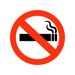 No smoking sign isolate on white background.