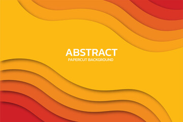 Abstract paper cut deep blue wavy background