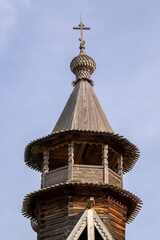 Fototapeta na wymiar the bell tower of wood