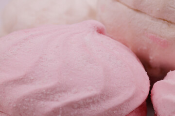 Tasty sweet zephyr close up. Macro shot.