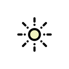 Sun Icon Filled Outline Nature Illustration Logo Vector
