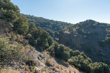 Mountainous landscape of Sierra Nevada in southern Spain