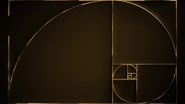 Golden Ratio On Old Vintage Ink Paper Background Animation/ 4k animation of a golden ratio scheme, on vintage grunge old ancient paper background, with textures and patterns ink