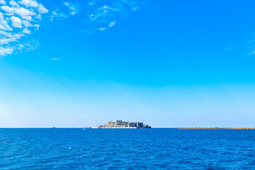 Obraz premium 世界遺産 軍艦島 全景