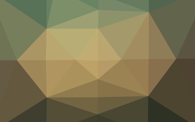 Light Green, Yellow vector shining triangular pattern.