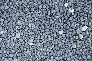 texture of gravel on the road top view
