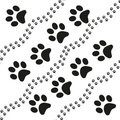 Fototapeta na wymiar Animal footprint seamless pattern.