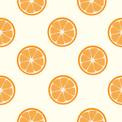 oranges Vector illustration Seamless pattern