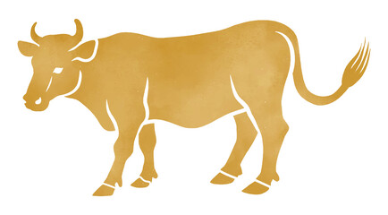 Cattle side view - 2021 year of the ox clip art