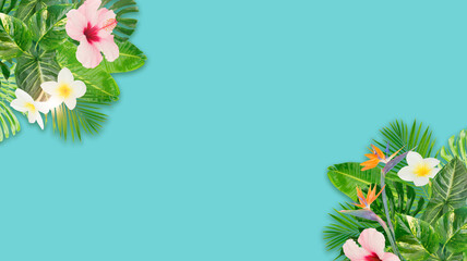 Obraz premium Tropical green leaves