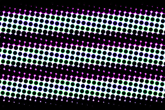 An abstract multicolored neon color halftone background image.