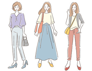 ショッピング　女性3人セット