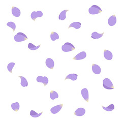 舞い散る花びらのイラスト（紫色）