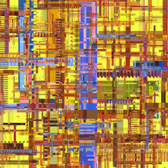 light yellow and orange glitch unique design abstract digital pixel noise error computer screen.