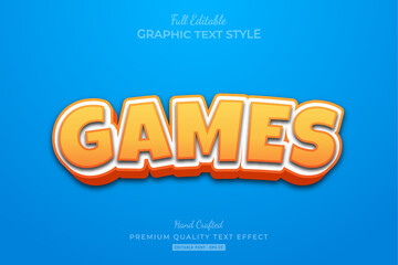 Games Cartoon Editable Premium Text Effect