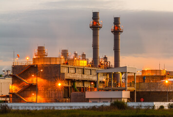 Power plant in a beautiful evening.